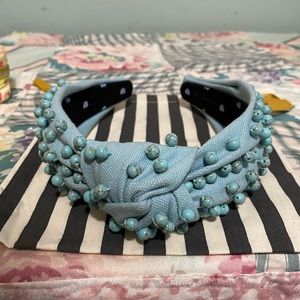 SOLD RARE Lele Sadoughi Turquoise Beaded Woven Headband